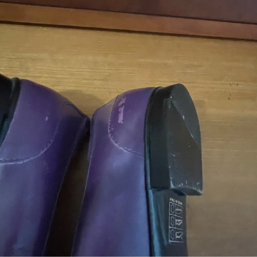 Vintage GUCCI Purple Leather Ballet Flats - 40C - Picture 12 of 15